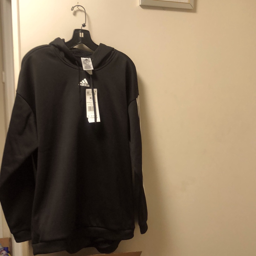 Adidas Women’s Hoodie/Mesh XL Black w/stripes 💕